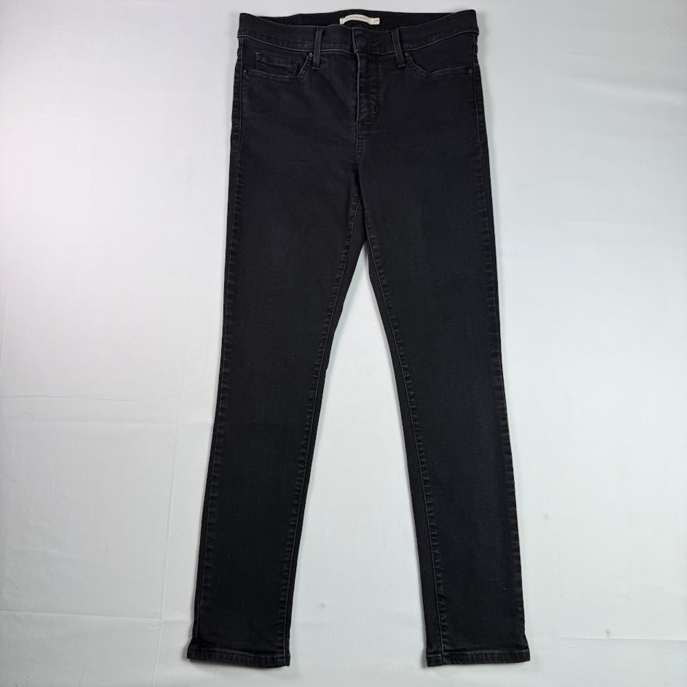Levis 311 Shaping Skinny Jeans Womens 29 Black Mid Rise Stretch Denim Pants